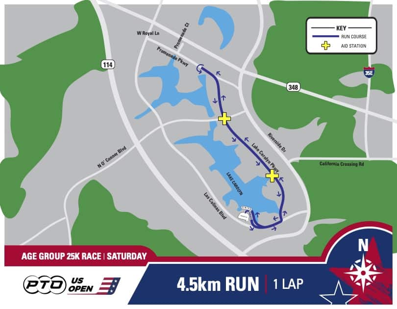 PTO US Open 25km Run Course Map