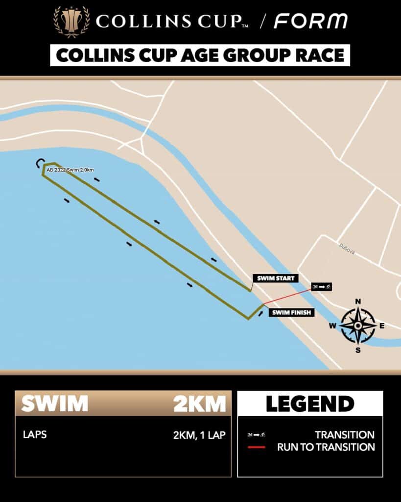 Collins Cup Swim Course Map