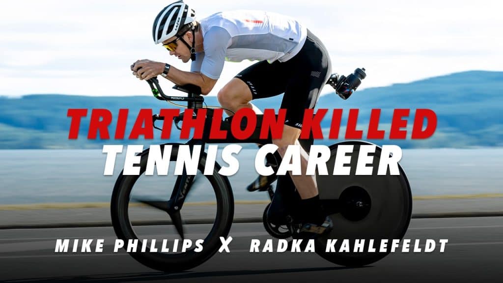 Whose Triathlon career killed their potential tennis career? Mike Phillips or Radka Kahlefeldt?