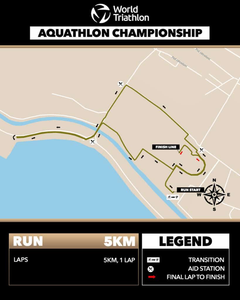 World Triathlon Aquathlon Championship Swim Course Map