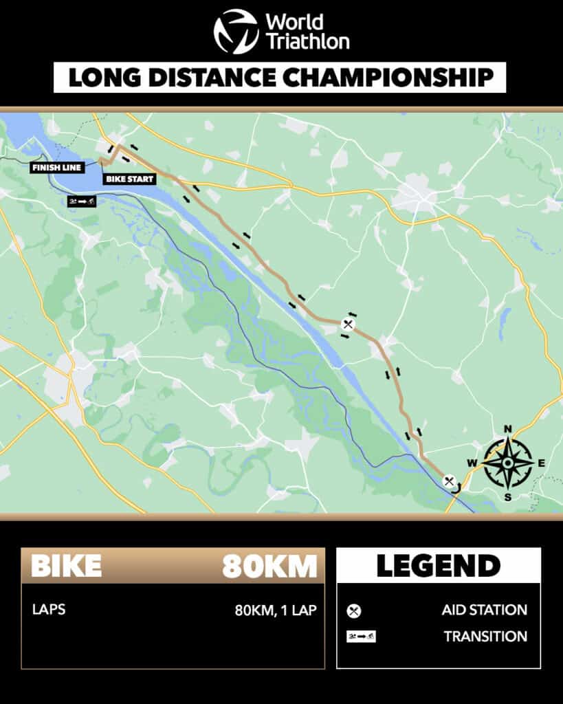 World Triathlon Long Distance Championships Bike Course Map