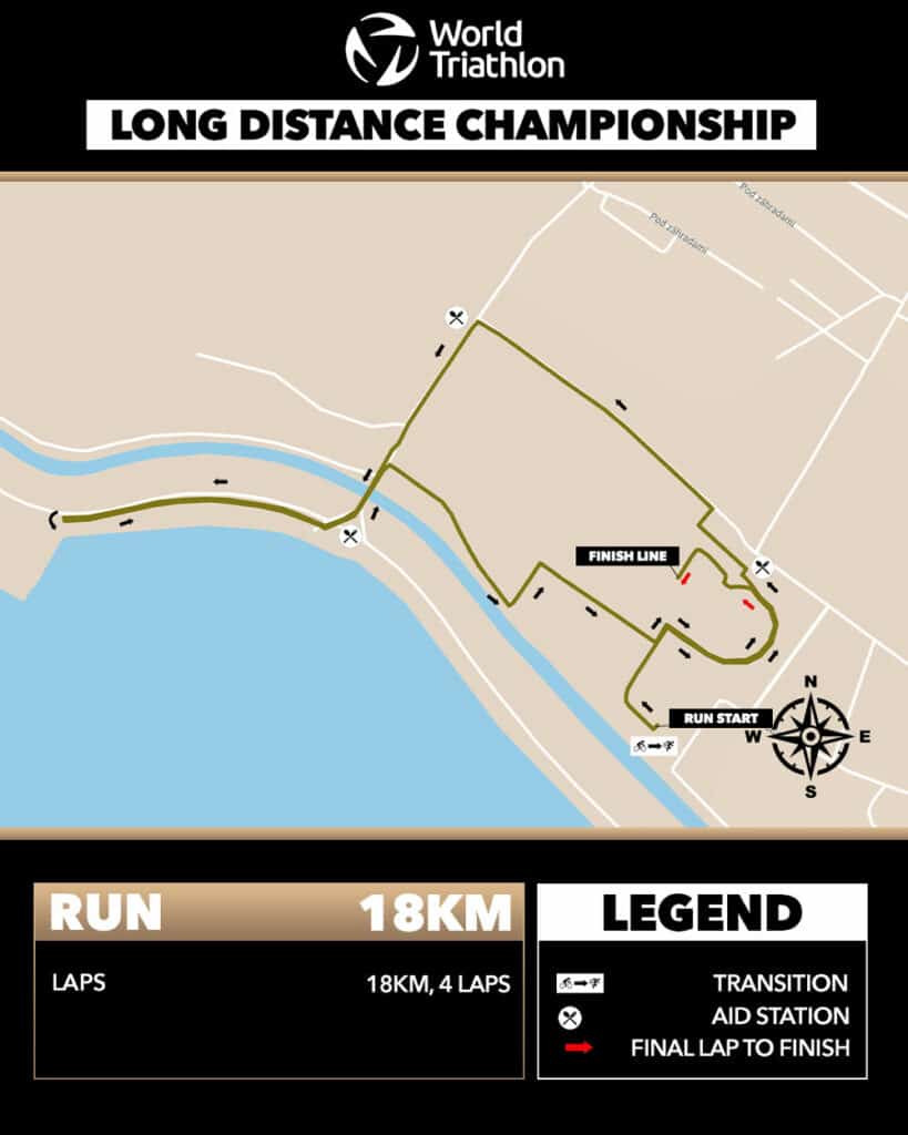 World Triathlon Long Distance Championships Run Course Map