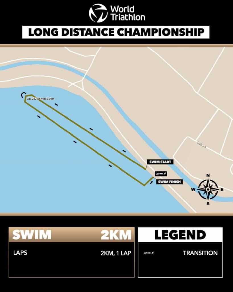 World Triathlon Long Distance Championships Swim Course Map