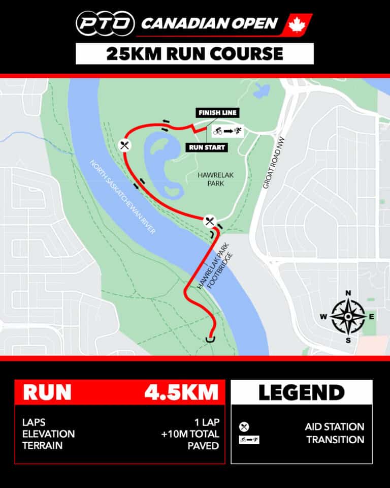 PTO Canadian Open 25km Race Run Course Map