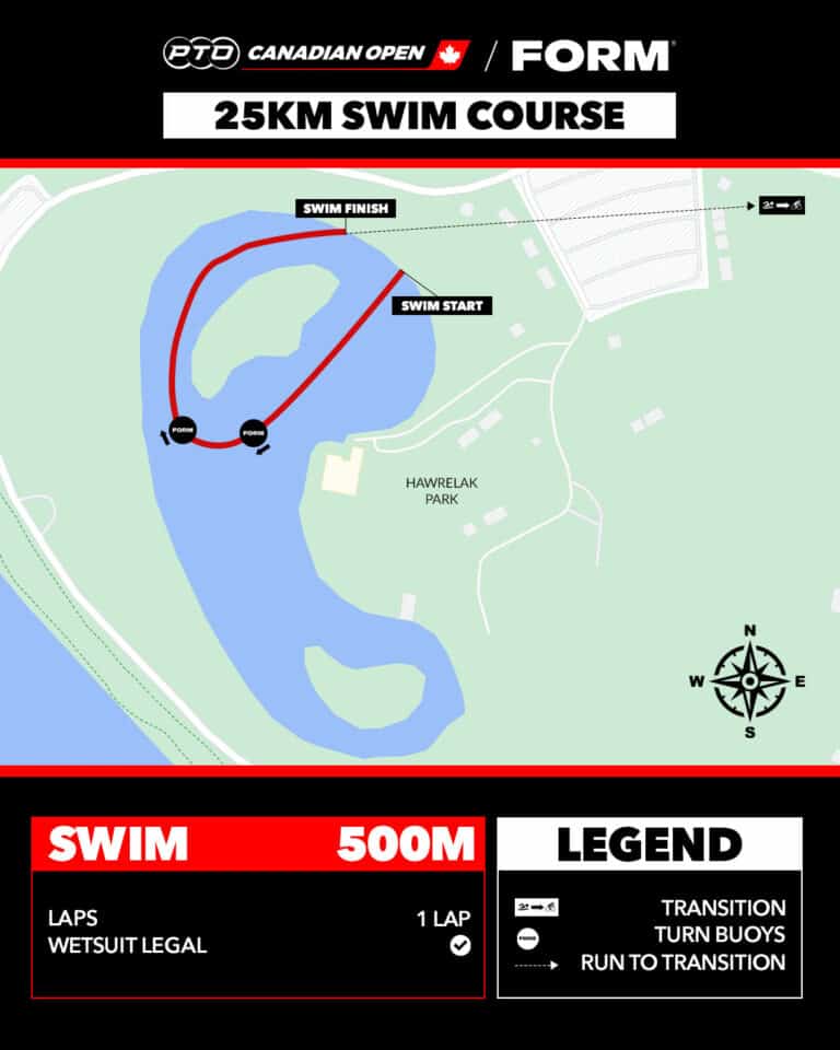 PTO Canadian Open 25km Race Swim Map