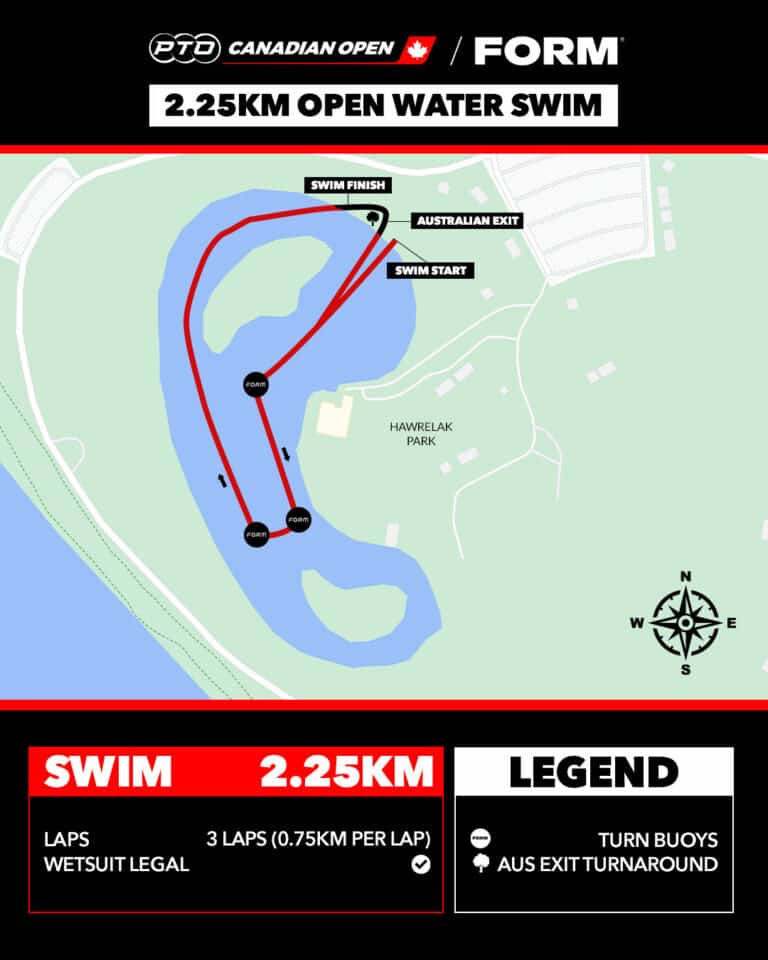 PTO Canadian Open 2250m Open Water Swim Course Map